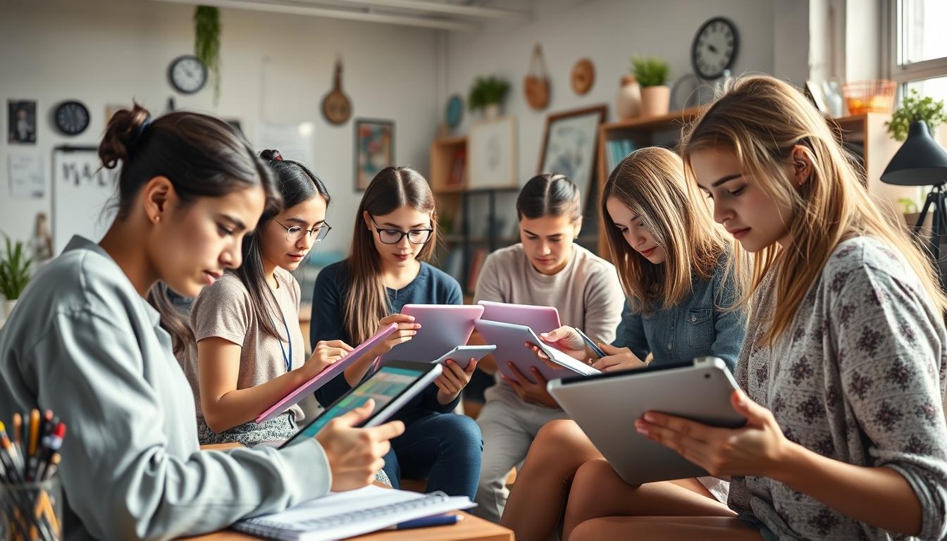 Student preparing for exams with study materials