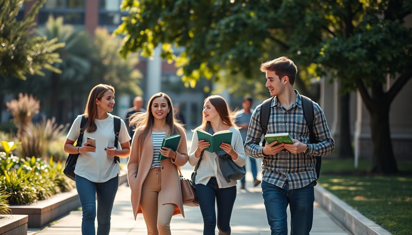 Students collaborating in study space